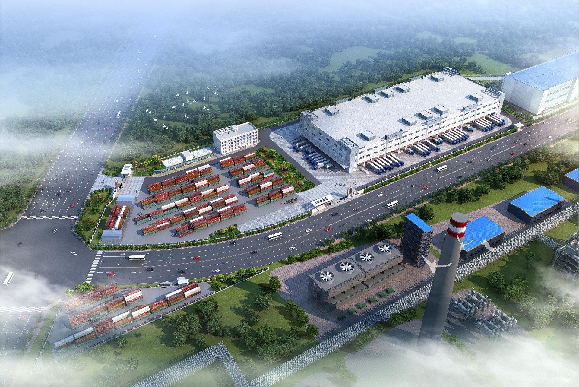 1703662573277994.jpg 2023-12-21寧德臨港產(chǎn)業(yè)綜合物流園項(xiàng)目物流倉主體結(jié)構(gòu)順利封頂,項(xiàng)目效果圖.jpg